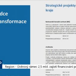 Region: Úvěrový rámec 2,5 miliardy zajistí financování projektů (TV Západ)