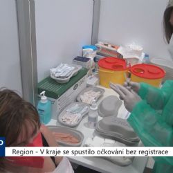 Region: V kraji se spustilo očkování bez registrace (TV Západ)