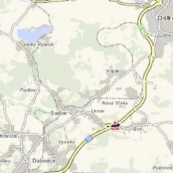 Sadov, část Bor: Střet dvou vozidel