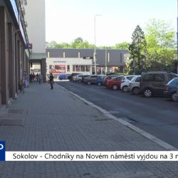 Sokolov: Chodníky na Novém náměstí vyjdou na 3 miliony (TV Západ)