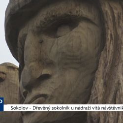 Sokolov: Dřevěný sokolník u nádraží vítá návštěvníky (TV Západ)