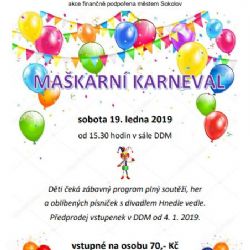 Sokolov: Dům dětí a mládeže zve na Maškarní karneval