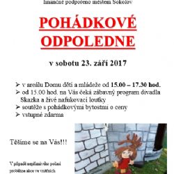 Sokolov: Dům dětí chystá pohádkové odpoledne