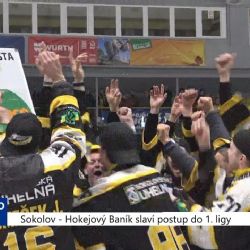 Sokolov: Hokejový Baník slaví postup do 1. ligy (TV Západ)