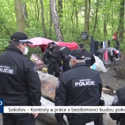 Sokolov: Kontroly a práce s bezdomovci budou pokračovat (TV Západ)