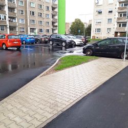 Sokolov: Nové parkoviště již slouží obyvatelům Atletické ulice