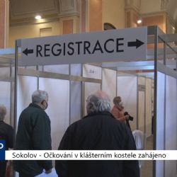 Sokolov: Očkování v klášterním kostele zahájeno (TV Západ)