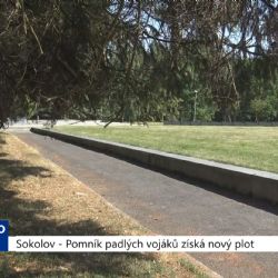 Sokolov: Pomník padlých vojáků získá nový plot (TV Západ)