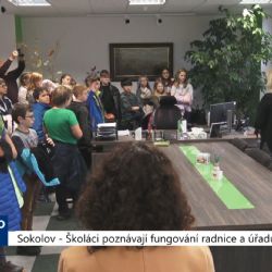 Sokolov: Školáci poznávají fungování radnice u úřadu (TV Západ)