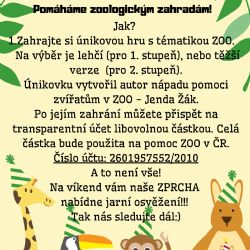 Sokolov: Školák dostal nápad, jak pomoci zvířatům ze ZOO