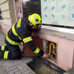 Sokolov: Únik plynu při výkopových pracích 