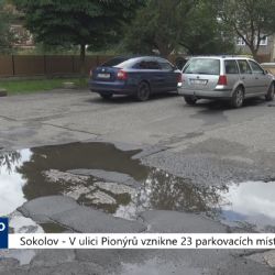 Sokolov: V ulici Pionýrů vznikne 23 parkovacích míst (TV Západ)