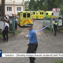 Sokolov: Záhadný kolaps dvaceti studentů šetří Policie ČR (TV Západ)