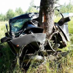 Sokolovsko: Čelní náraz do stromu