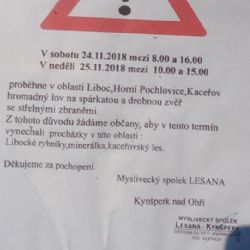 Sokolovsko: Myslivci upozorňují na lov spárkaté a drobné zvěře