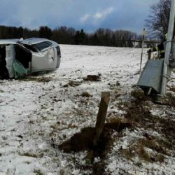 Sokolovsko: Vozidlo skončilo mimo komunikaci