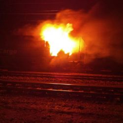 Svatava: Hasiči likvidovali požár lokomotivy