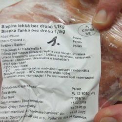 Téměř čtyři tuny drůbežího masa z Polska obsahovaly salmonely