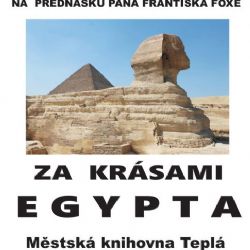 Teplá: Městská knihovna pořádá přednášku Za krásami Egypta