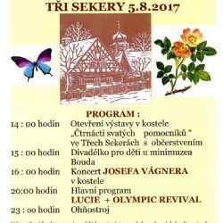 Tři Sekery: Na zahradní slavnosti vystoupí Josef Vágner