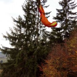 Úbočí u Dolního Žandova: Hasiči zachránili paraglidistu uvízlého na stromě