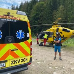 Vážné poranění německého bikera na Klínovci