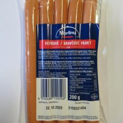 Vepřové párky obsahovaly převážně sóju