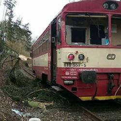 Záhořice: Vlak narazil do stromu