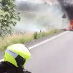 Žalmanov: Požár nákladního vozidla