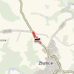 Žlutice: U města havarovalo osobní vozidlo. Skončilo mimo komunikaci