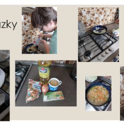 Žák oboru kuchař vyráběl zeleninové rizoto