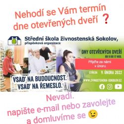 Zveme vás na DEN OTEVŘENÝCH DVEŘÍ