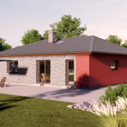 Jednopodlažní zděný bungalov BRICK 3 + KK PRIM, to je pohodlné bydlení pro mladé rodiny od Plzeňské firmy Brickhouse