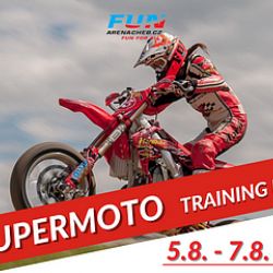 Nemáte plán na víkend od 5. do 7. srpna? FUN Arena Cheb vás zve na tréninkové dny v rámci mistrovství České republiky Supermoto 2022